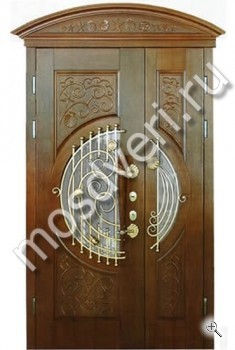 Арочная входная дверь со стеклом ВДА-451 - купить от производителя Мосдвери Арочная входная дверь со стеклом ВДА-451